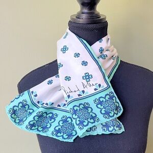 ⭐️ SALE $35 ⭐️ Richard Allan Silk Highly Collectable Vintage Mod Retro Scarf